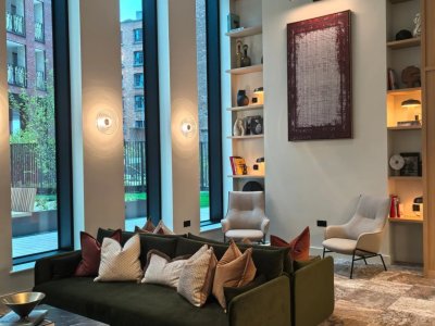 Communal building lobby